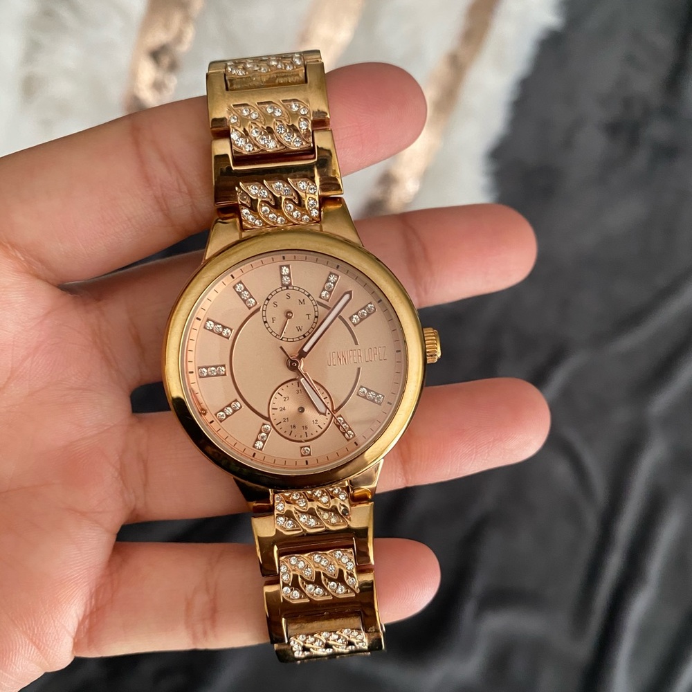 Jennifer Lopez Crystal Stainless Steel Watch
